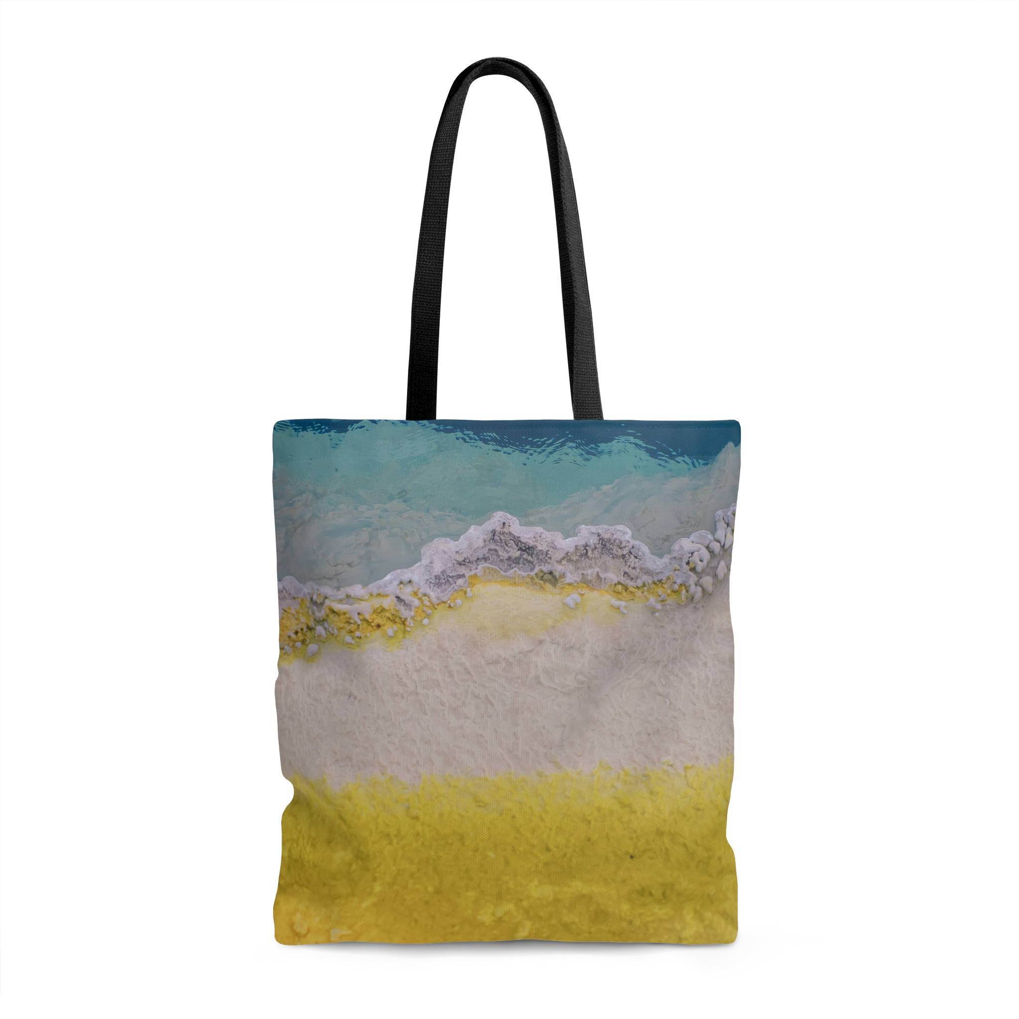 Abstract Texture Shopping Tote with Liner Lost in Nature