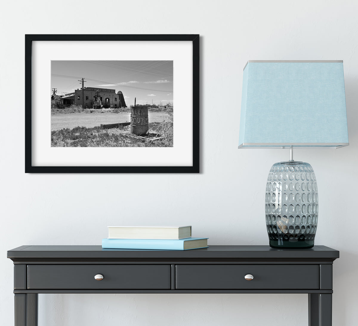 Abandoned Sawmill Black and White Photo Print Alamogordo New