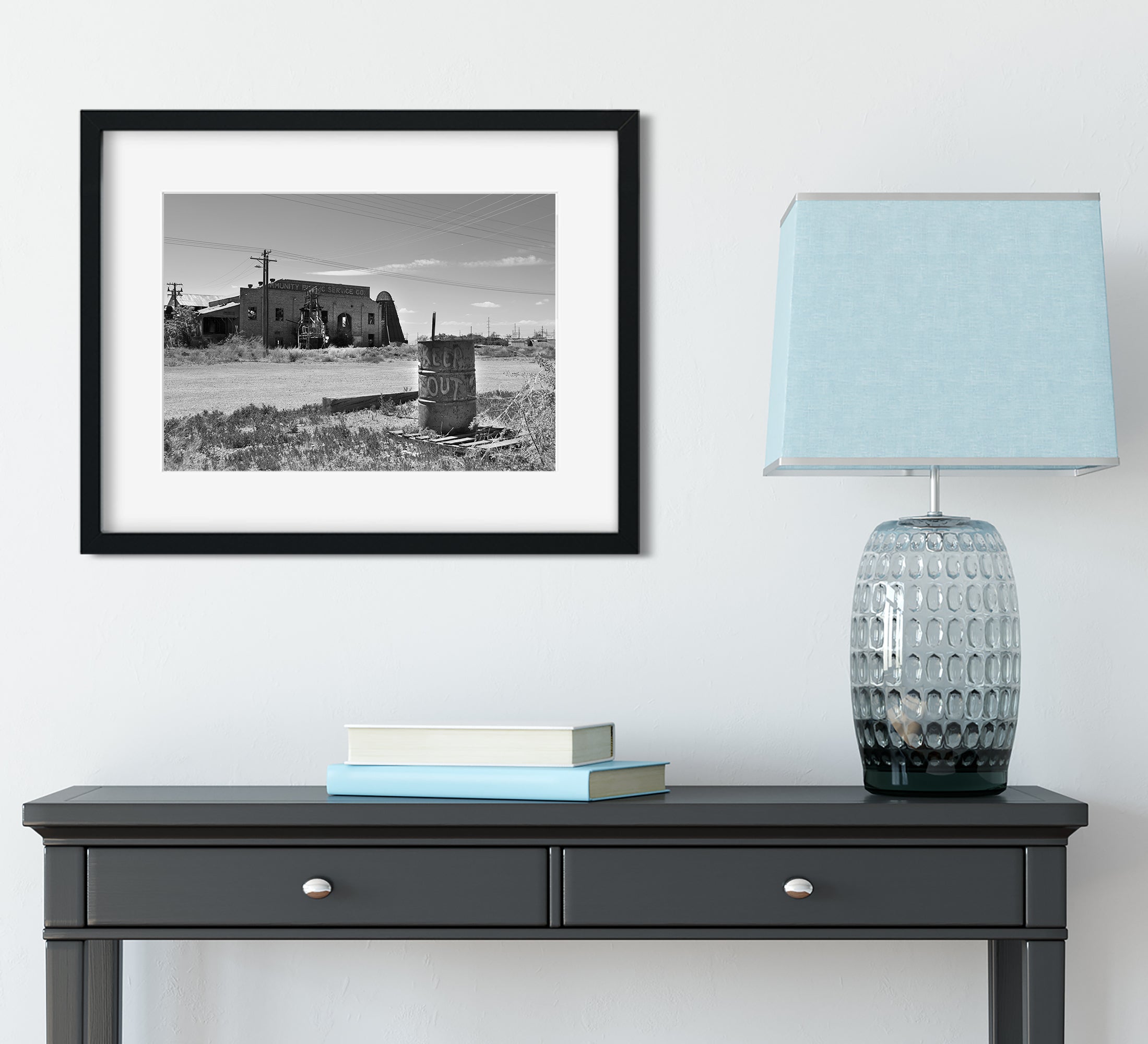Abandoned Sawmill Black and White Photo Print Alamogordo New
