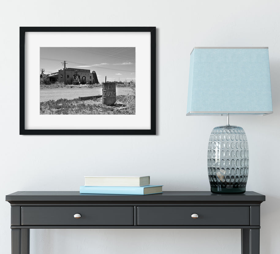 Abandoned Sawmill Black and White Photo Print Alamogordo New