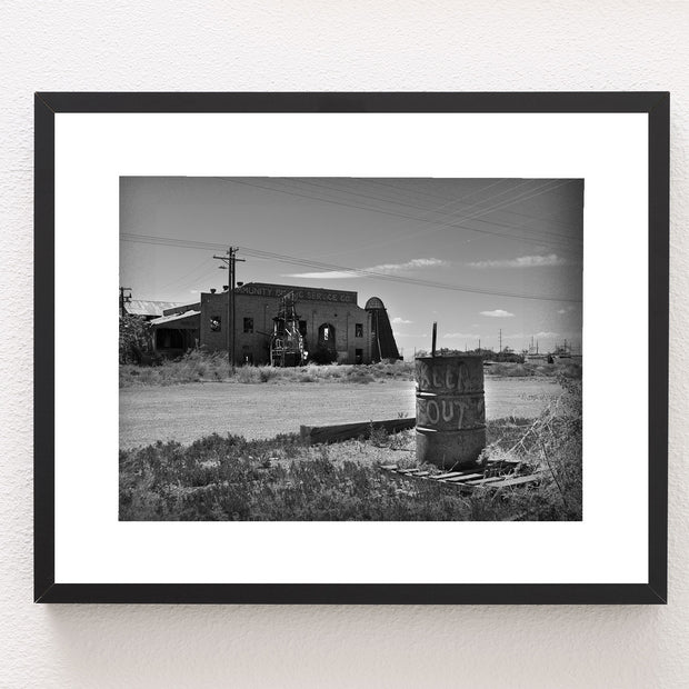 Abandoned Sawmill Black and White Photo Print Alamogordo New