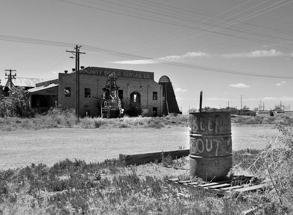 Abandoned Sawmill Black and White Photo Print Alamogordo New