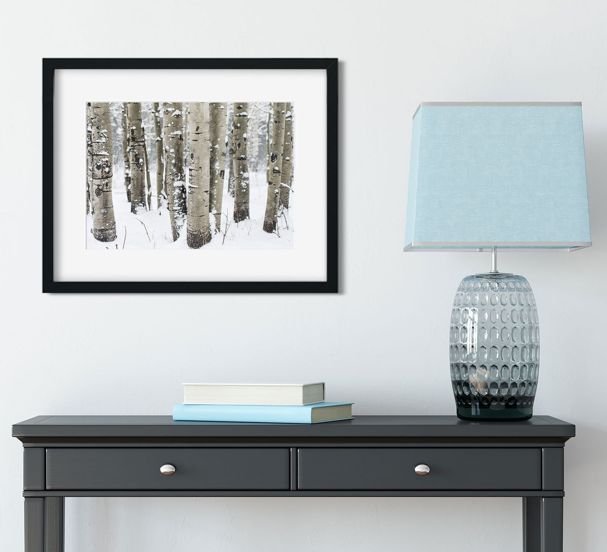 Winter Aspen Forest Photo Print Colorado Wall Art -