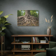 Impression sur toile mate « Racines de l'arbre de vie » - Prêt à accrocher