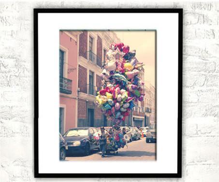 Balloon Lady Photo Print Dreamy Mexico - Photography