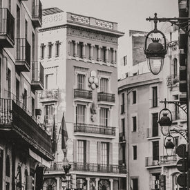 Barcelona Street Photography Black and White Architecture