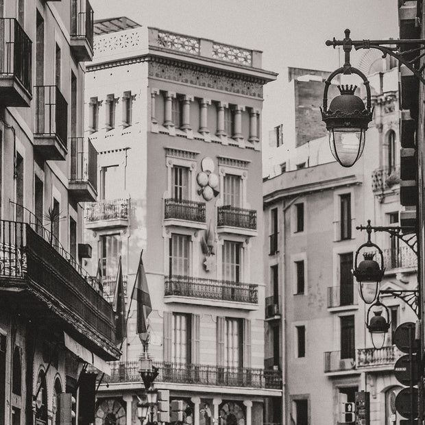 Barcelona Street Photography Black and White Architecture