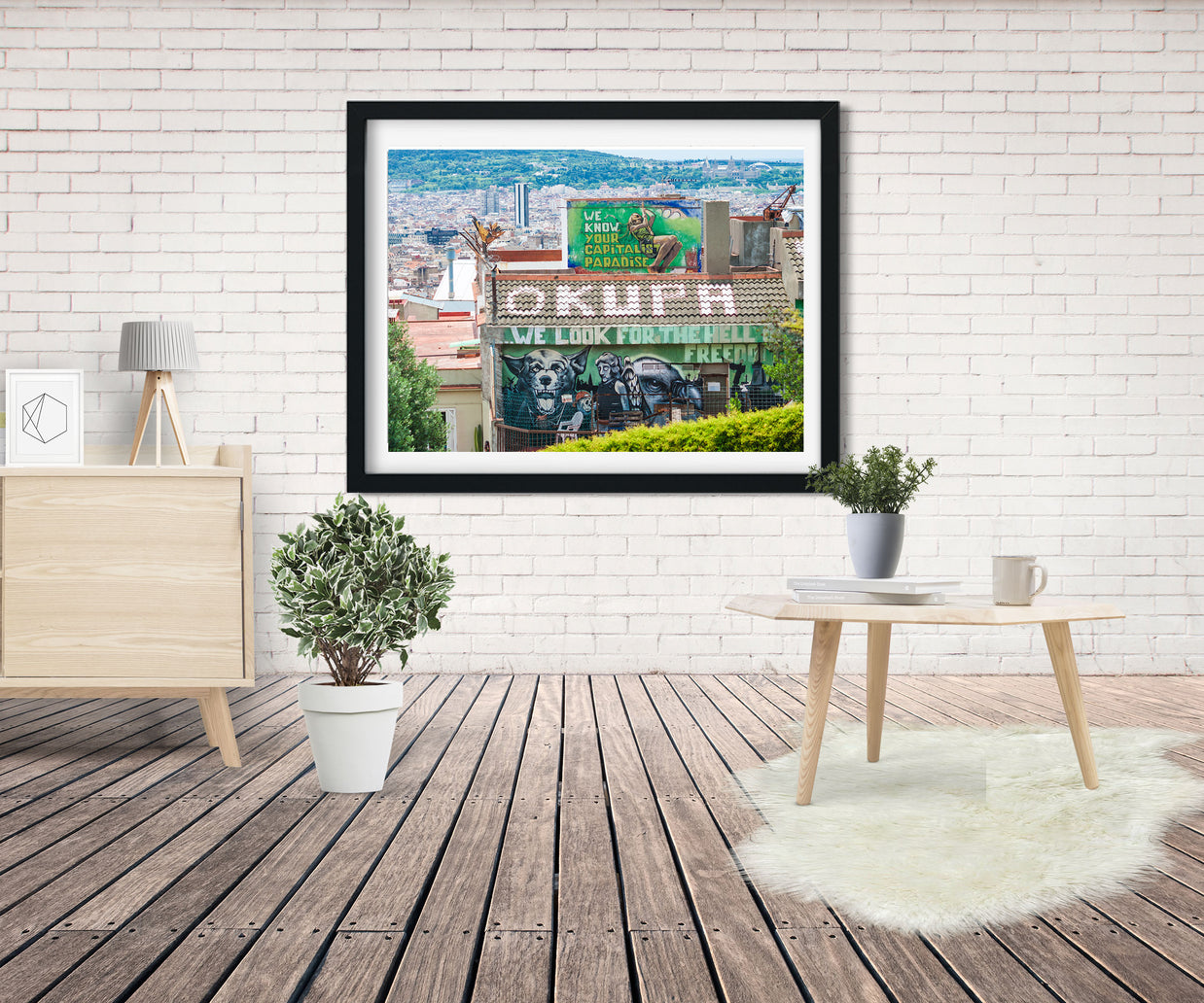 Barcelona Mural Photo Print Graffiti Photography - 5x7