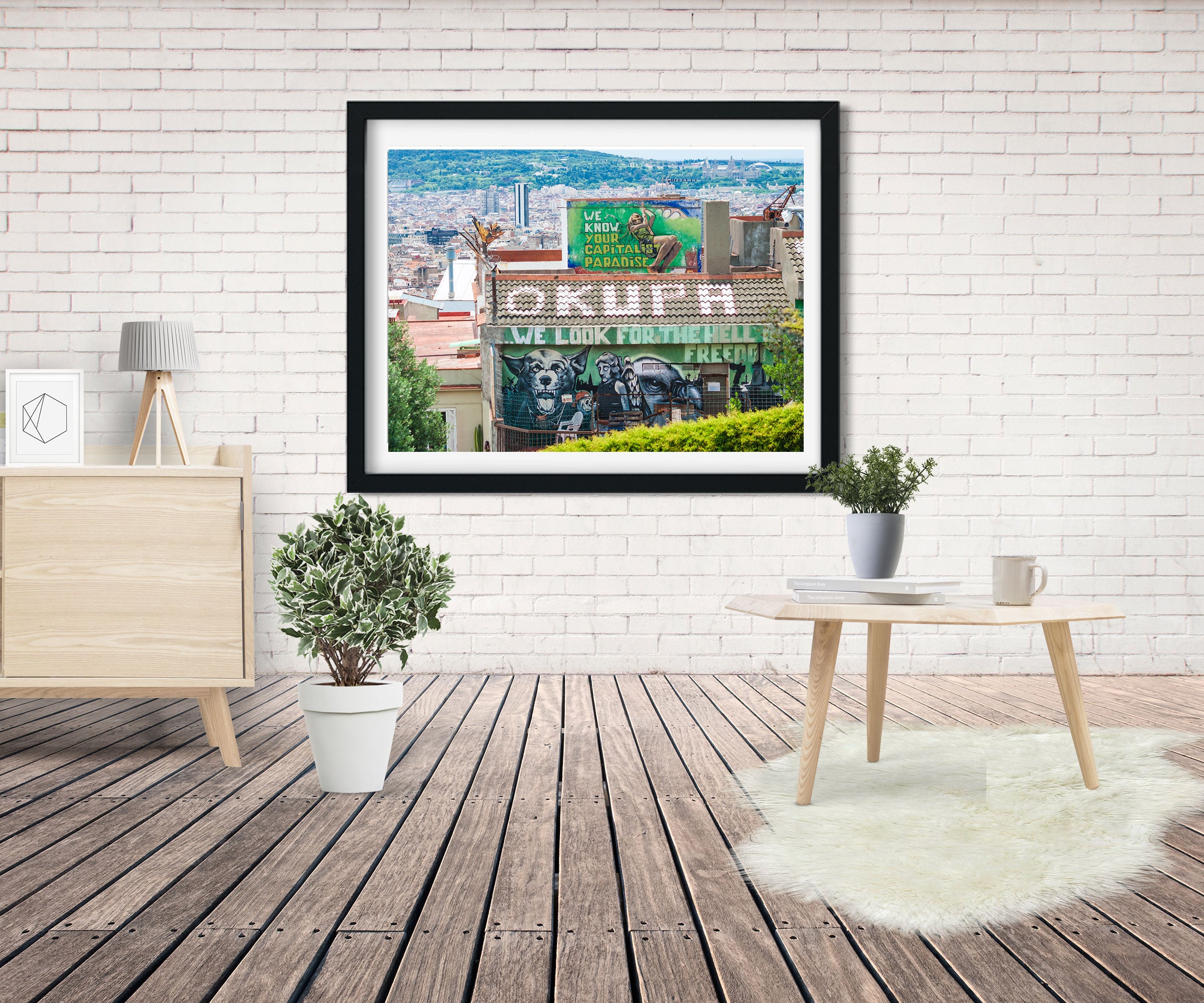 Barcelona Mural Photo Print Graffiti Photography - 5x7