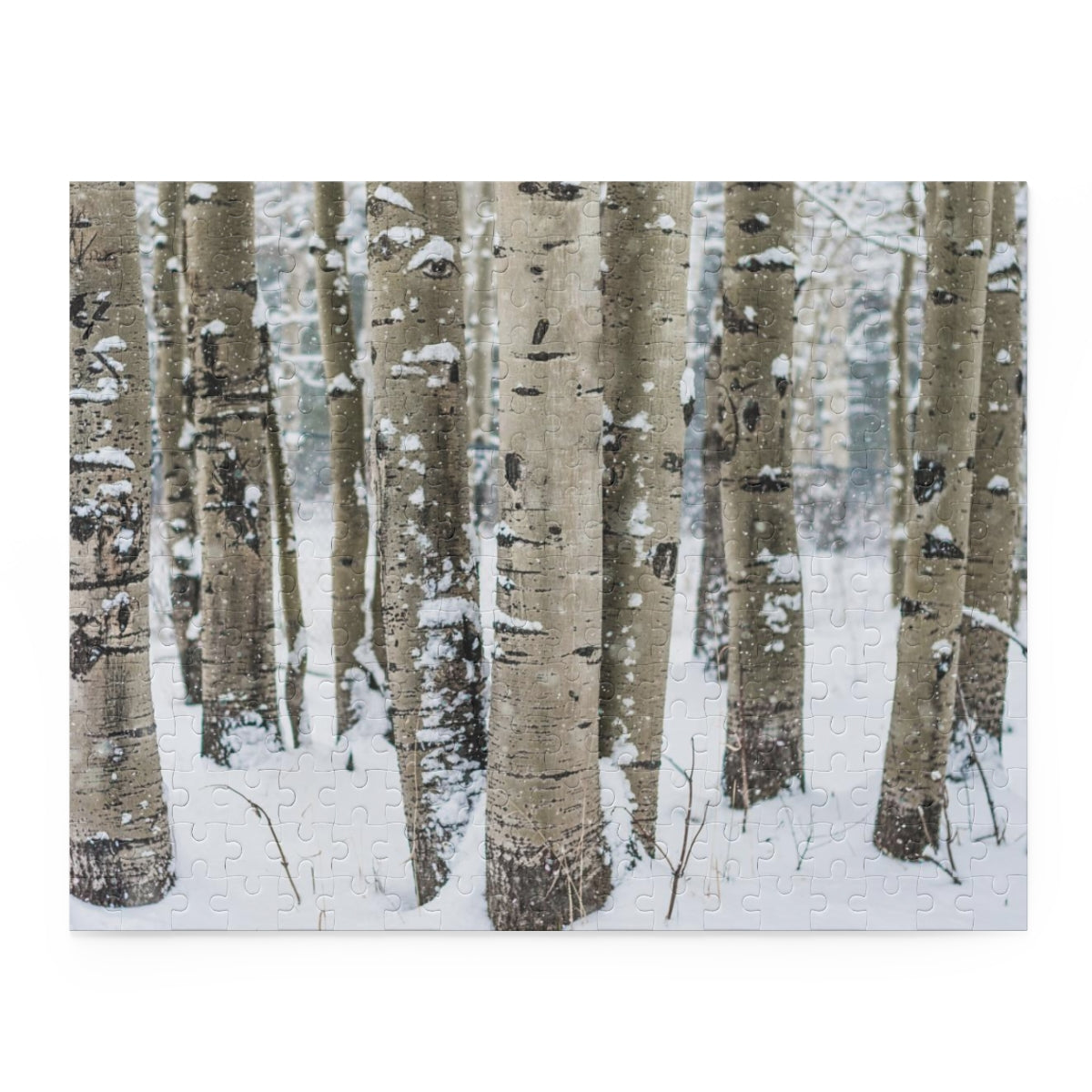 Winter Aspen Forest Jigsaw Puzzle 252 or 500 Piece -