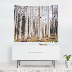 Birch Forest Wall Tapestry Lost in Nature