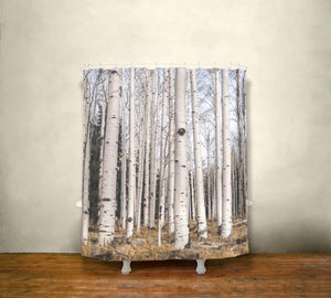 Birch Trees Shower Curtain Lost In Nature