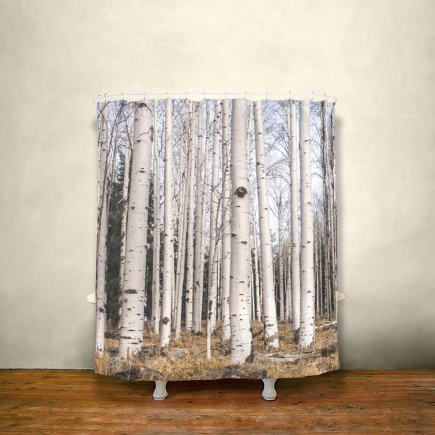 Birch Trees Shower Curtain Lost In Nature