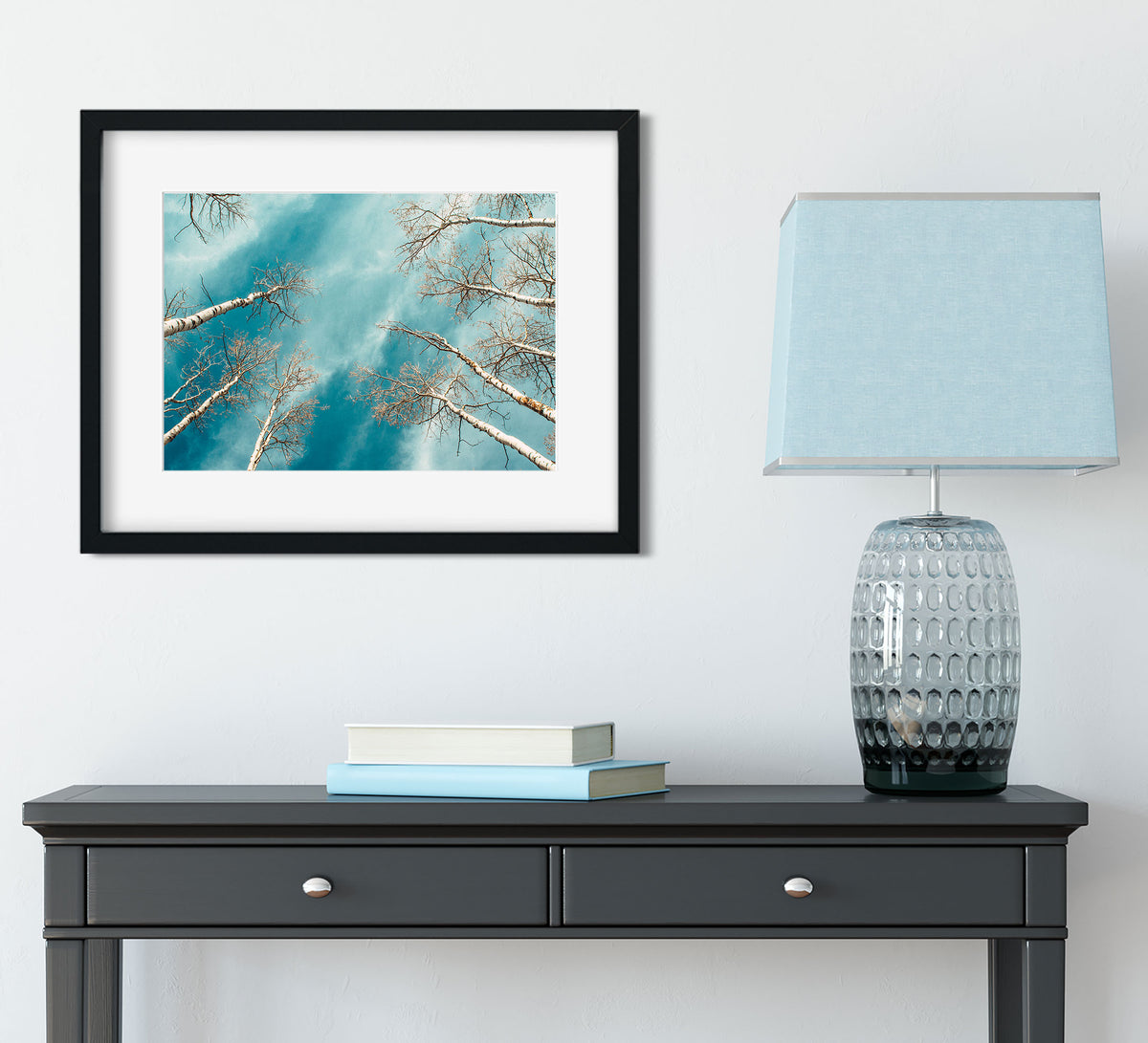 Colorado Aspen Forest and Sky Photo Print Aspens Up -