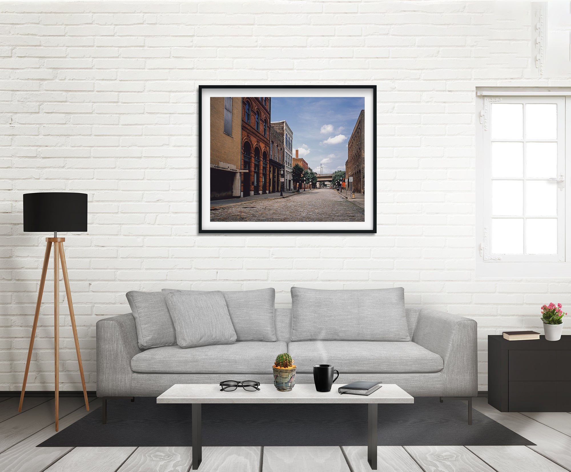 Cobblestone and Brick Photo Print Birmingham Alabama -