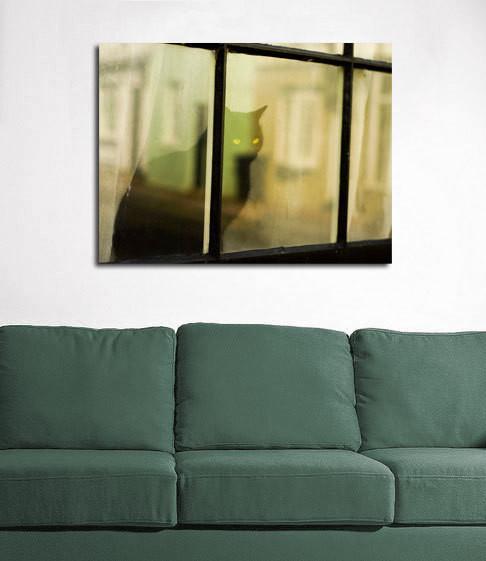 Black Cat Window - British Cats Series Print Lost Kat Photography