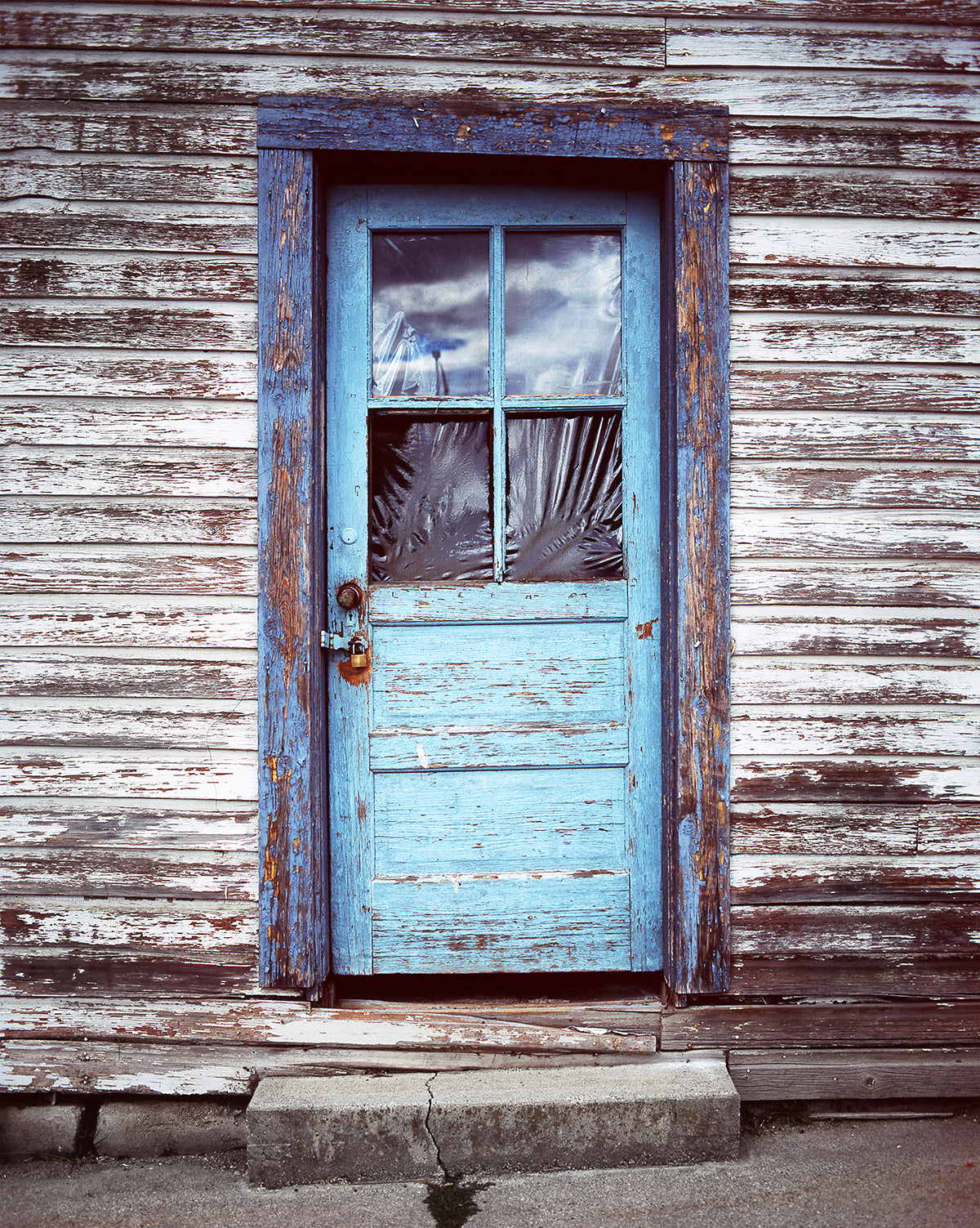 Rustic Blue Door Wall Art Print New Denver British Columbia