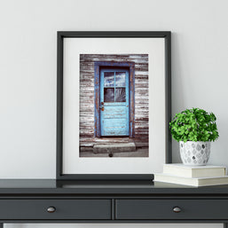 Rustic Blue Door Wall Art Print New Denver British Columbia