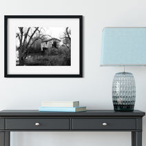 Louisiana Boathouse II Black and White Art Print -
