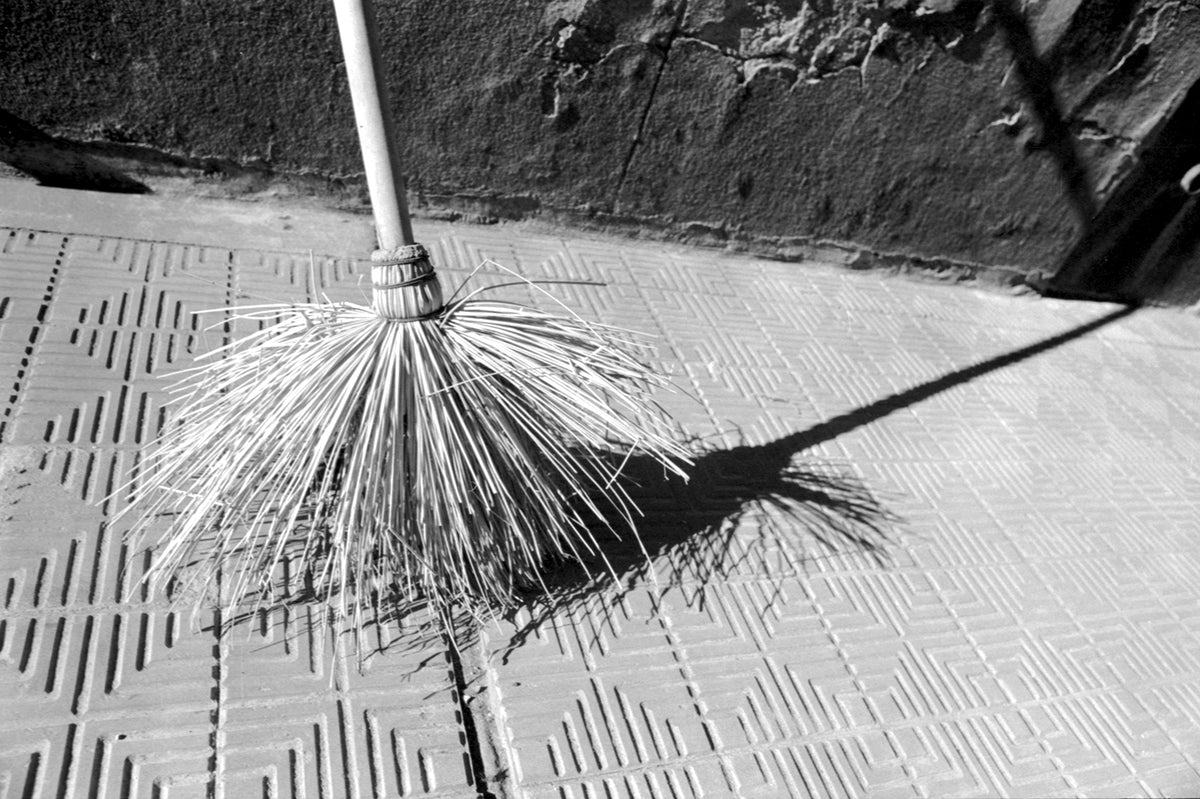 Cemetery Broom and Shadows Buenos Aires Art Print -