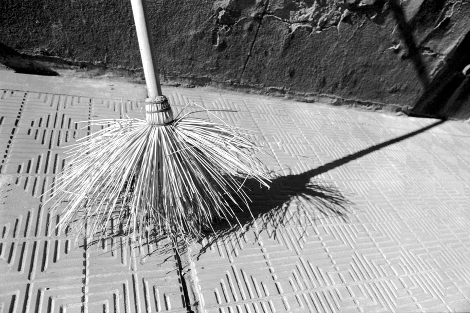 Cemetery Broom and Shadows Buenos Aires Art Print -