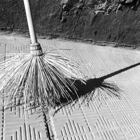 Cemetery Broom and Shadows Buenos Aires Art Print -