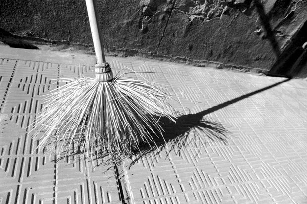 Cemetery Broom and Shadows Buenos Aires Art Print -