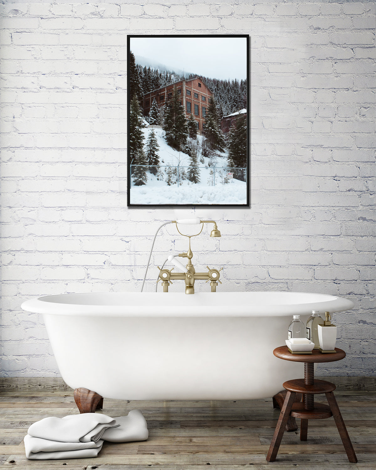 Burke Mine in Winter Idaho Ghost Town Photo Print -