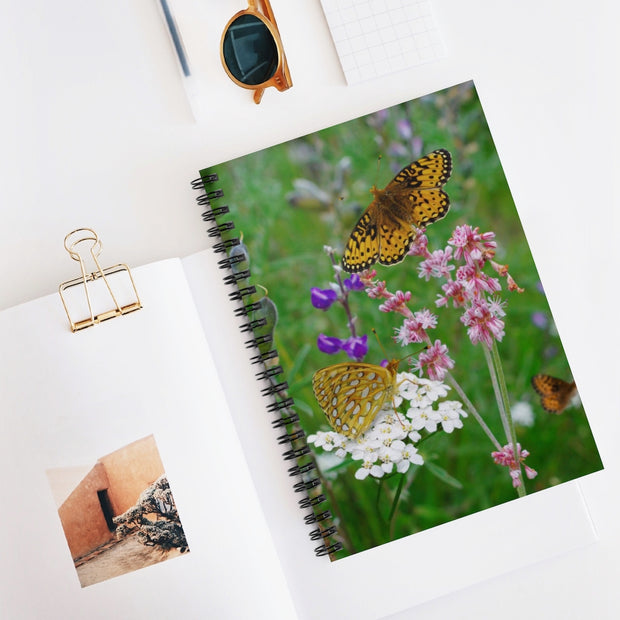 Wildflowers And Butterflies Notebook - Spiral or Hard Cover