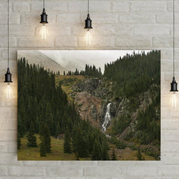 Silverton Colorado Cabin and Waterfall Rustic Photo Print -