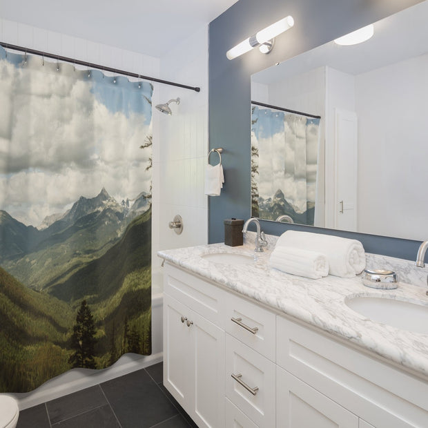 Canada Mountains Shower Curtains 71x74 Printify