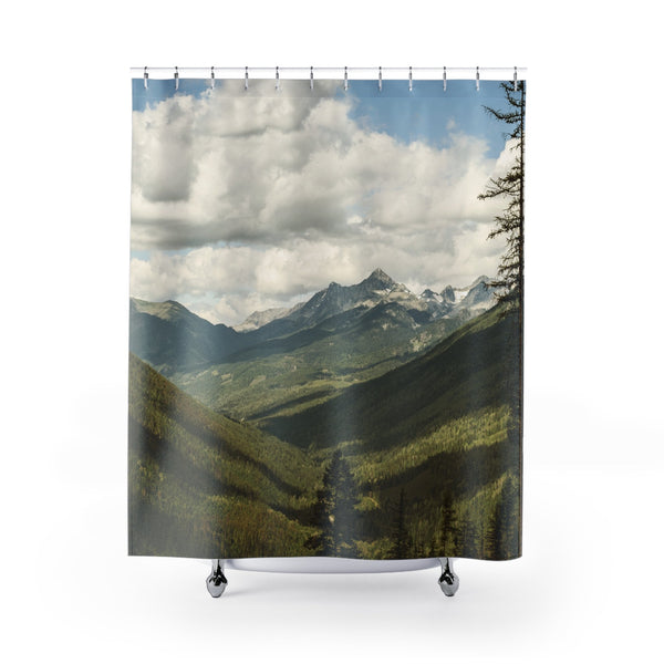 Canada Mountains Shower Curtains Printify