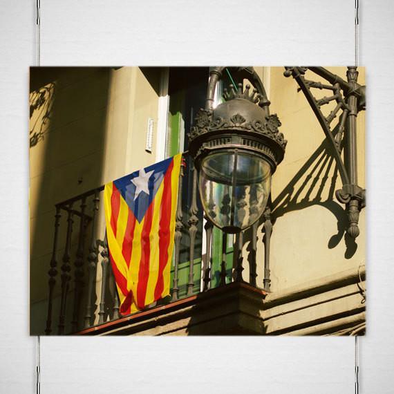 Catalan Estalada Flag Photo Print Barcelona Photography