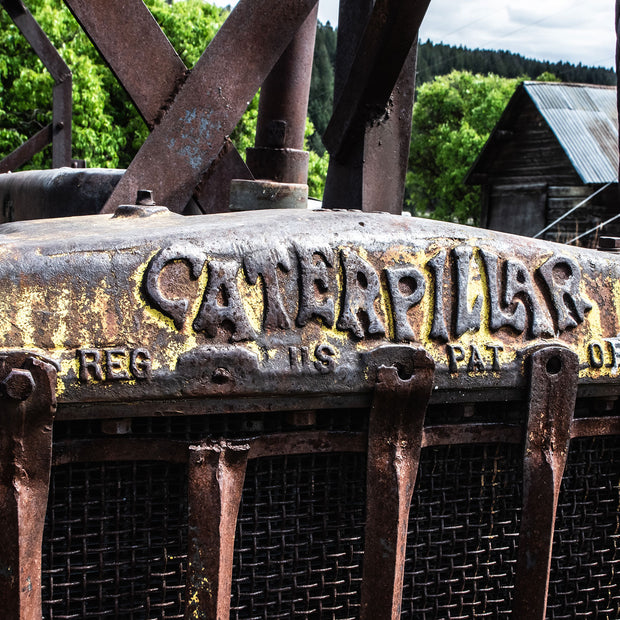 Rustic Tractor Photo Print Caterpillar and Ghost Town -