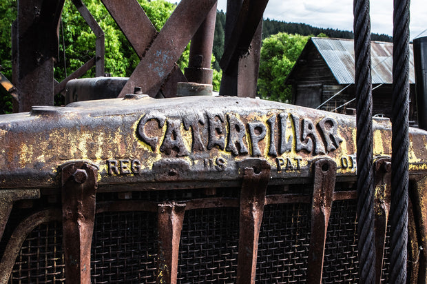 Rustic Tractor Photo Print Caterpillar and Ghost Town -