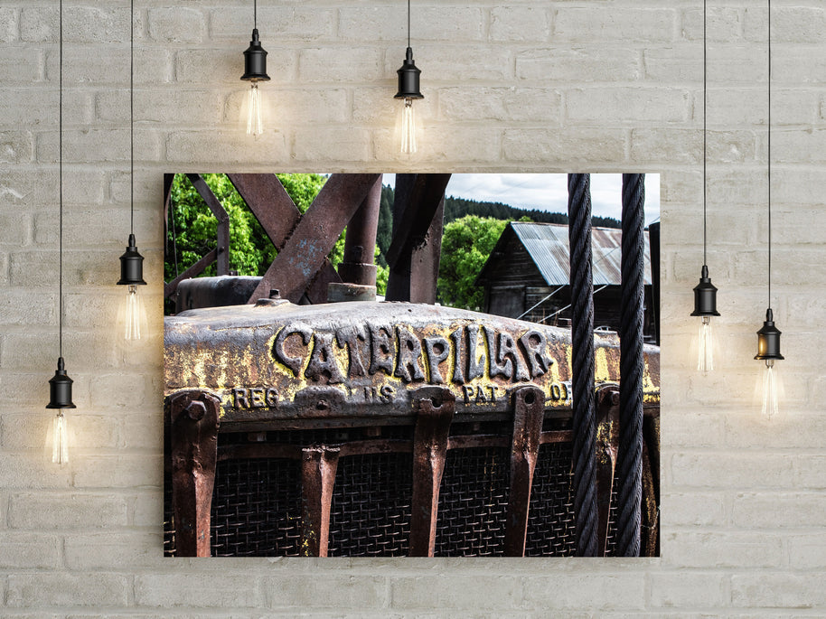 Rustic Tractor Photo Print Caterpillar and Ghost Town -