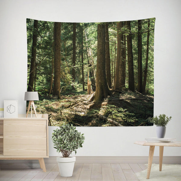 Ancient Cedar Forest Wall Tapestry - 80x68 - Decorative