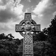 Celtic Cross Headstone Black and White - Photography