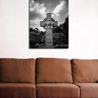 Celtic Cross Headstone Black and White - Photography