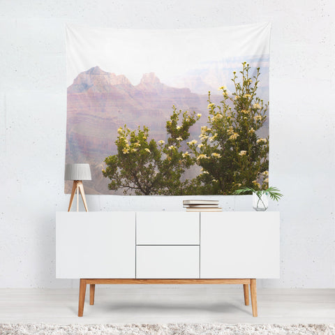 Cliff Rose Flowers, Nature Wall Tapestry - Grand Canyon, Arizona Lost In Nature