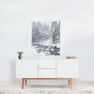 Colorado Snowy River, Christmas Wall Tapestry Lost In Nature