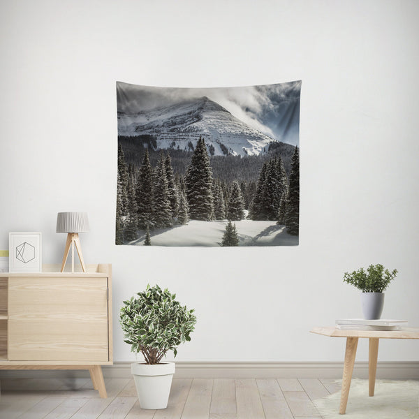 Colorado Summit at Christmas Wall Tapestry