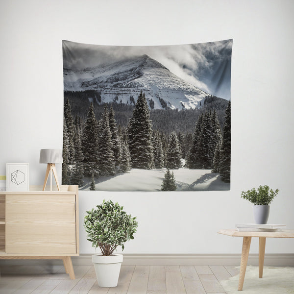Colorado Summit at Christmas Wall Tapestry