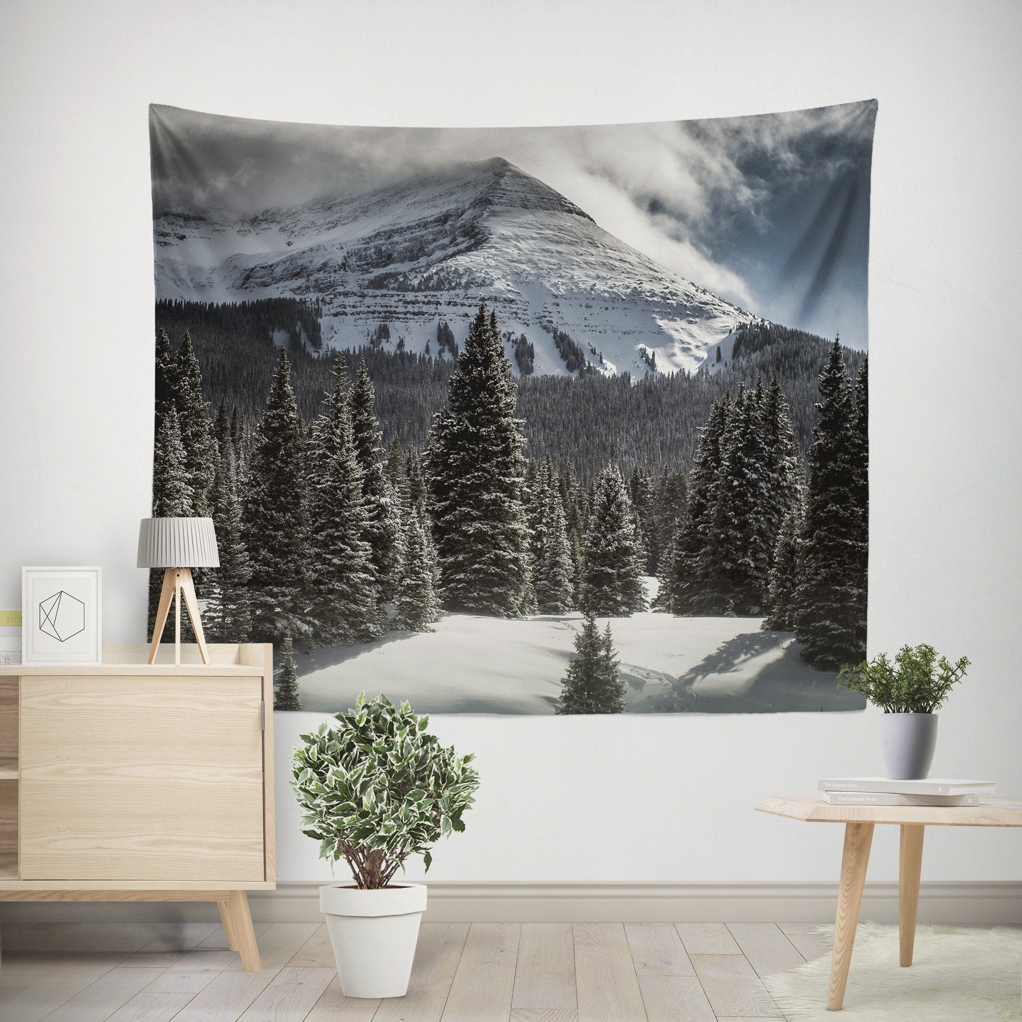 Colorado Summit at Christmas Wall Tapestry