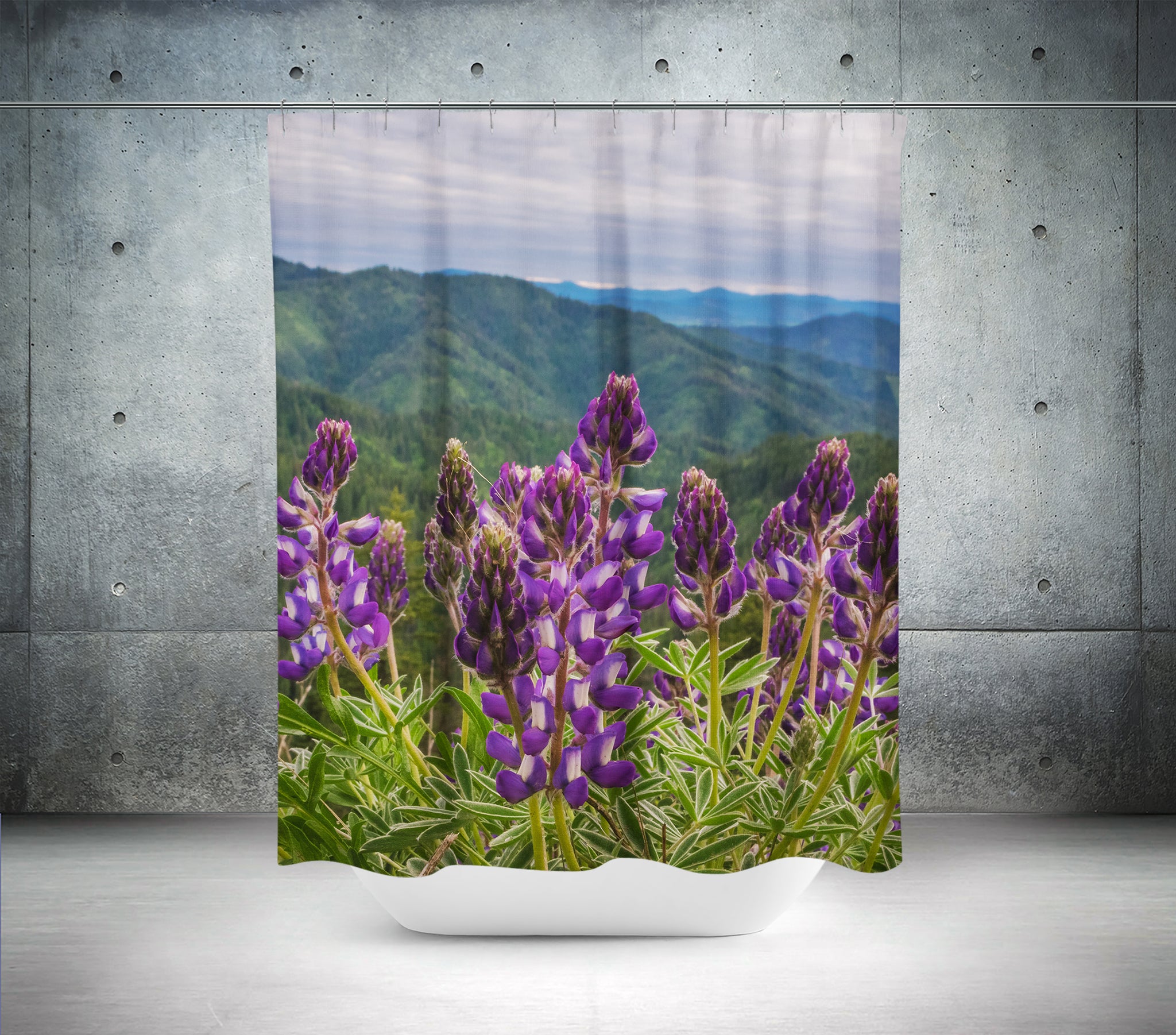 lavender flower shower curtain Purple Wildflowers Nature Shower Curtain 71x74 inch , Lupine Flowers I – Lost Kat Photography