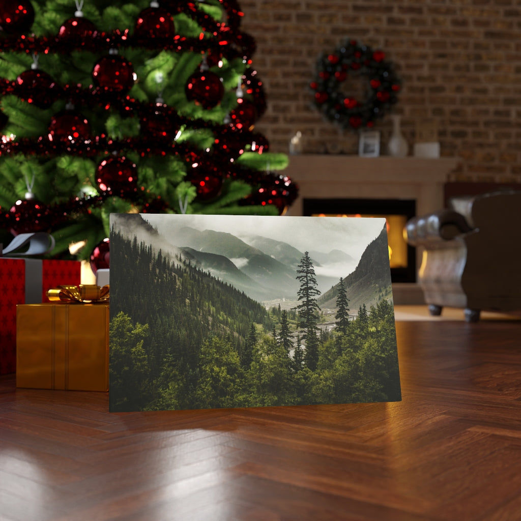 Mountain Valley, Colorado Canvas Gallery Wrap – Nebeliger Wald