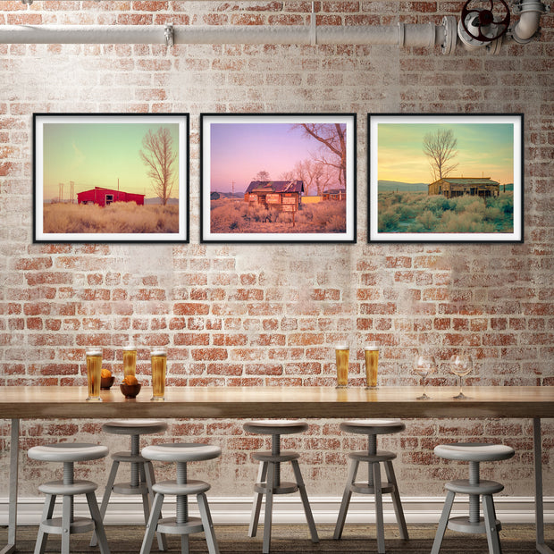 Pop Art Ghost Town Print Set Arizona Photography Collection
