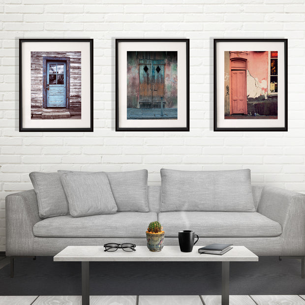 Rustic Doors Wall Art Set Collection of 3 Prints -