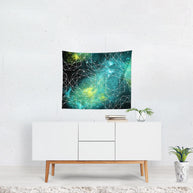 Geometric Space Microfiber Wall Tapestry