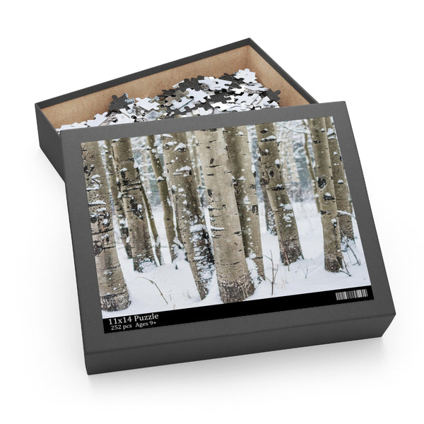 Winter Aspen Forest Jigsaw Puzzle 252 or 500 Piece -